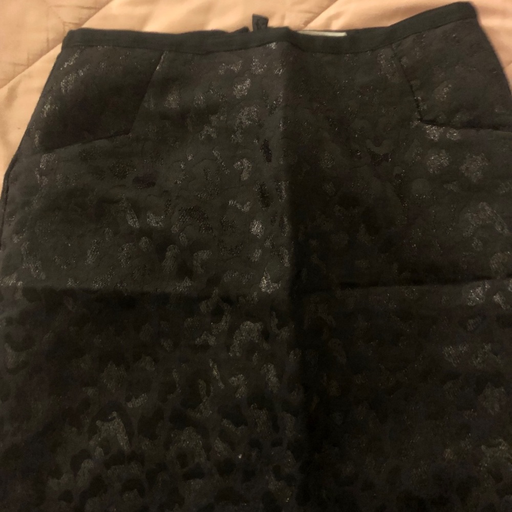 H&M Black Sequin Mini Skirt Size 10